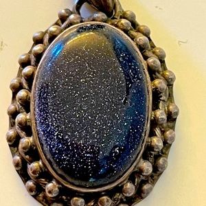 Beautiful sparkly precious galaxy stone pendant
